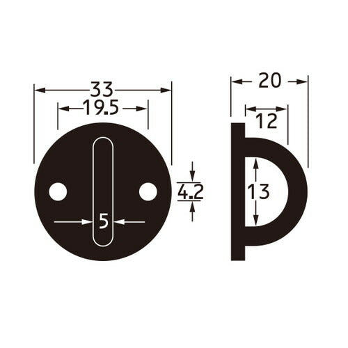 チェーン/ワイヤー取付パーツ 丸型アイプレート 58789-50
