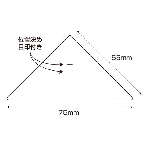 ハトメ加工ツール カドペタ 三角補強シート クリア(2シート) 58415CLR