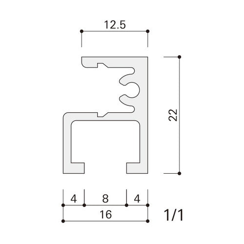 コレダーラインG1レール(軽量用) 2m 白 42231-1*