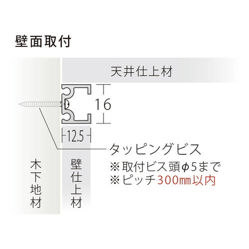 PR-1CN-WHレール(16mm幅)L3000ホワイト 56096WHT