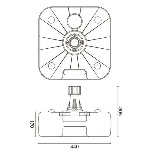 注水式のぼり竿用スタンド 20L 白 60057***