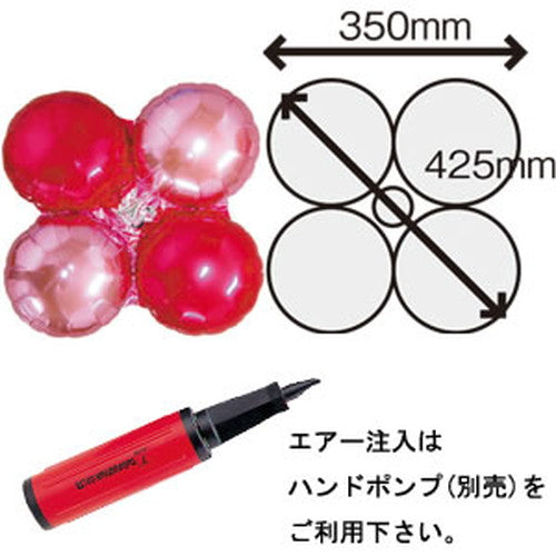 共通クラスターバルーン10枚 Mレッド×金 51078-8*