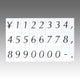 マグネット数字シート小白地黒文字40973WHT
