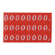 マグネット数字シート小「0」のみ赤地白文字49923RED