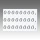 マグネット数字シート(0)ノミ白地黒文字49923WHT