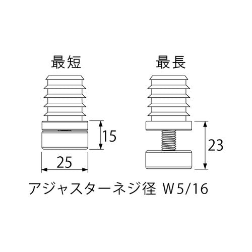 パイプクランパー ID-620B アジャスターセット ブラック ブラック 61883-01