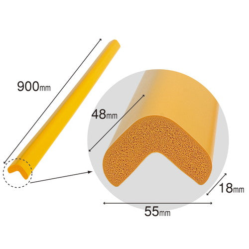 コーナーガード 安心クッション L字型90cm 大 レッド 大 レッド 54190RED