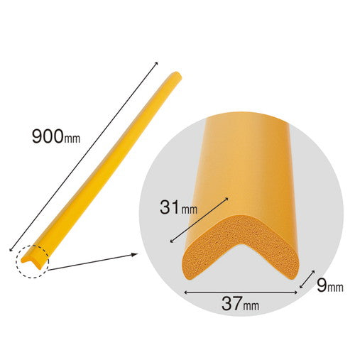 コーナーガード 安心クッション L字型90cm 小 レッド 小 レッド 54191RED