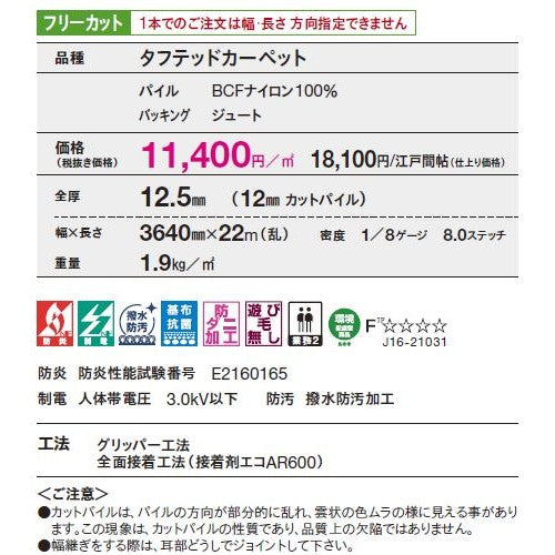 東リ ロールカーペット フィルミエ フリーカット