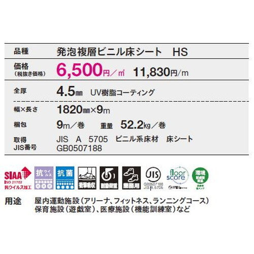 【長尺シート】【東リ塩ビシート】【ビニル床シート】 アリーナフィット 【1m単位での購入可】