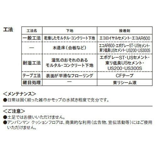 【クッションフロア】【CFシート】 東リ クッションフロア アンパンマンクッションフロア 【1m単位での購入可】