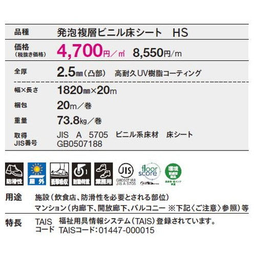 【東リ防滑性シート】 防滑性シート NSリアルデザインNW 【1m単位での購入可】