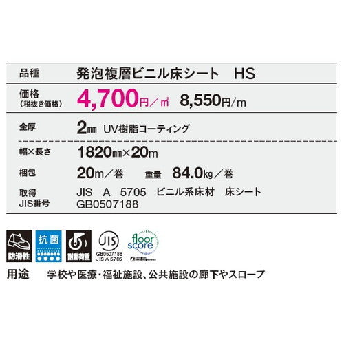 【東リ防滑性シート】 防滑性シート NSフラッティ 【1m単位での購入可】