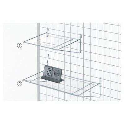 kp38-132-5-1 ネット用小物PET棚 クローム W27cm