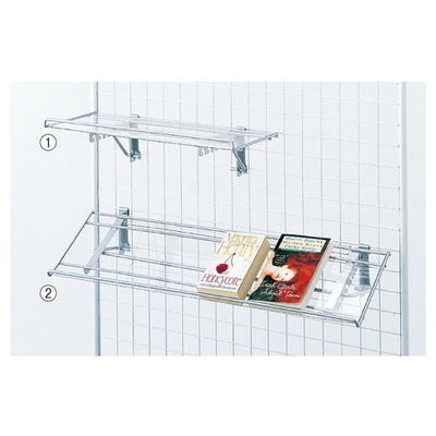 kp38-132-6-1 ネット用傾斜PET棚 シルバー W54cm