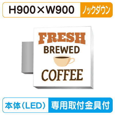 三和サイン小型FF突出しサイン正方形タイプFT909-LEDFTS0909-LLT-KD(ノックダウン)※専用足付(受注生産品)の商品画像